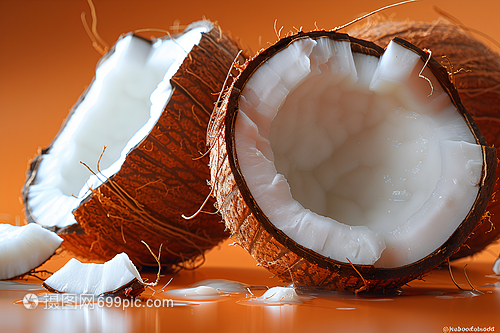 桌上的椰子